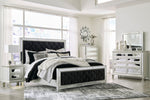 Lindenfield Black/Silver Queen Panel Bed