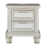 Lindenfield Silver Wood 2-Drawer Nightstand