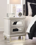 Lindenfield Silver Wood 2-Drawer Nightstand