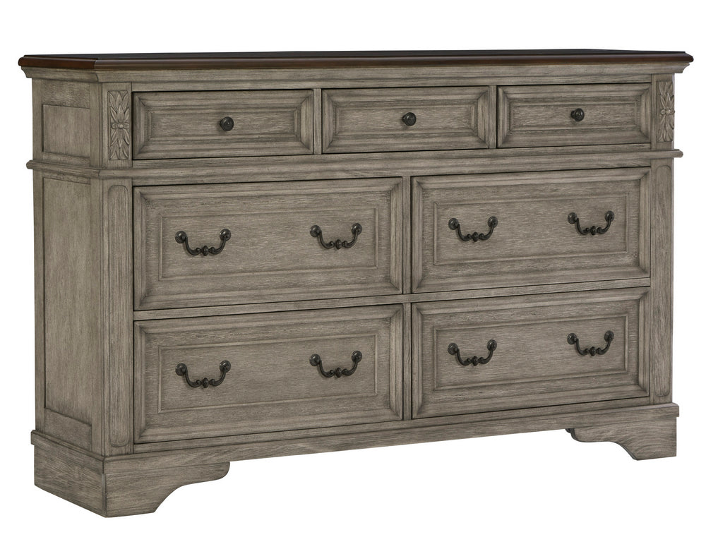 Lodenbay Two-Tone Wood 7-Drawer Dresser