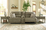 Lubec 3-Pc Taupe Power Recliner Loveseat