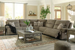 Lubec 5-Pc Taupe Manual Recliner Sectional