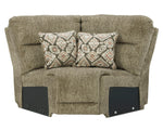 Lubec 6-Pc Taupe Manual Recliner Sectional