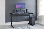 Lynxtyn Black Wood/Metal Home Office Desk