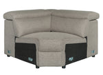 Mabton 5-Pc Gray Power Recliner Sectional