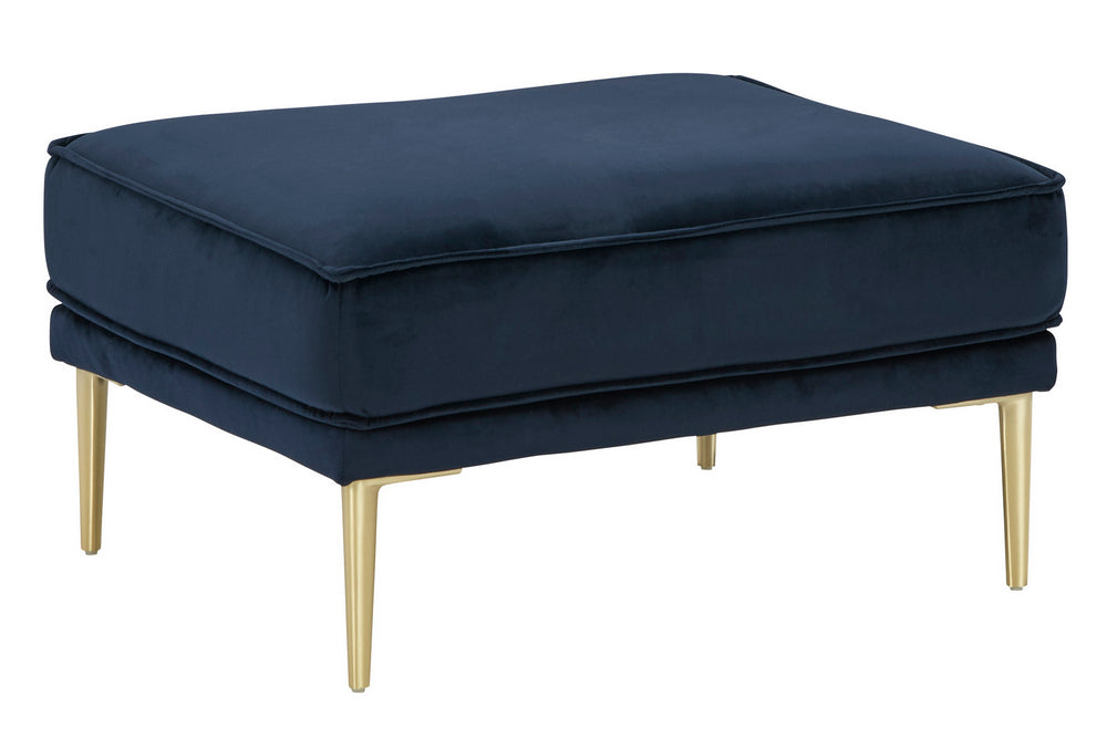 Macleary Navy Velvet Ottoman