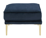 Macleary Navy Velvet Ottoman