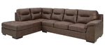 Maderla 2-Pc Walnut LAF Sectional Sofa