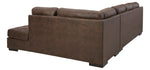 Maderla 2-Pc Walnut RAF Sectional Sofa