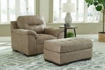 Maderla Pebble Faux Leather Ottoman