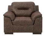 Maderla Walnut Faux Leather Chair