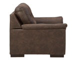 Maderla Walnut Faux Leather Chair