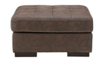 Maderla Walnut Oversized Accent Ottoman