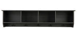 Mansi Gray Wood 4-Cube Wall Shelf