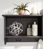 Mansi Gray Wood 2-Cube Wall Shelf