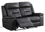 McAdoo Charcoal Power Recliner Loveseat