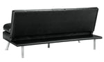 Mirclay Ebony Faux Leather Flip Flop Sofa