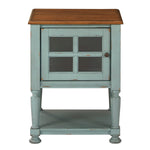 Mirimyn Brown/Teal Wood Accent Cabinet