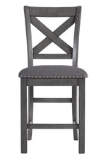 Myshanna 2 Gray Counter Height Chairs