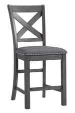 Myshanna 2 Gray Counter Height Chairs