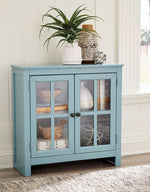 Nalinwood Teal Wood Accent Cabinet