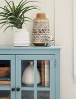 Nalinwood Teal Wood Accent Cabinet