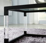 Nallynx Coffee Table with Clear Glass Top