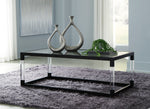 Nallynx Coffee Table with Clear Glass Top