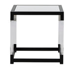 Nallynx End Table with Clear Glass Top