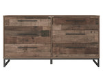 Neilsville Multi Gray Wood 6-Drawer Dresser