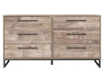 Neilsville Whitewash Wood 6-Drawer Dresser