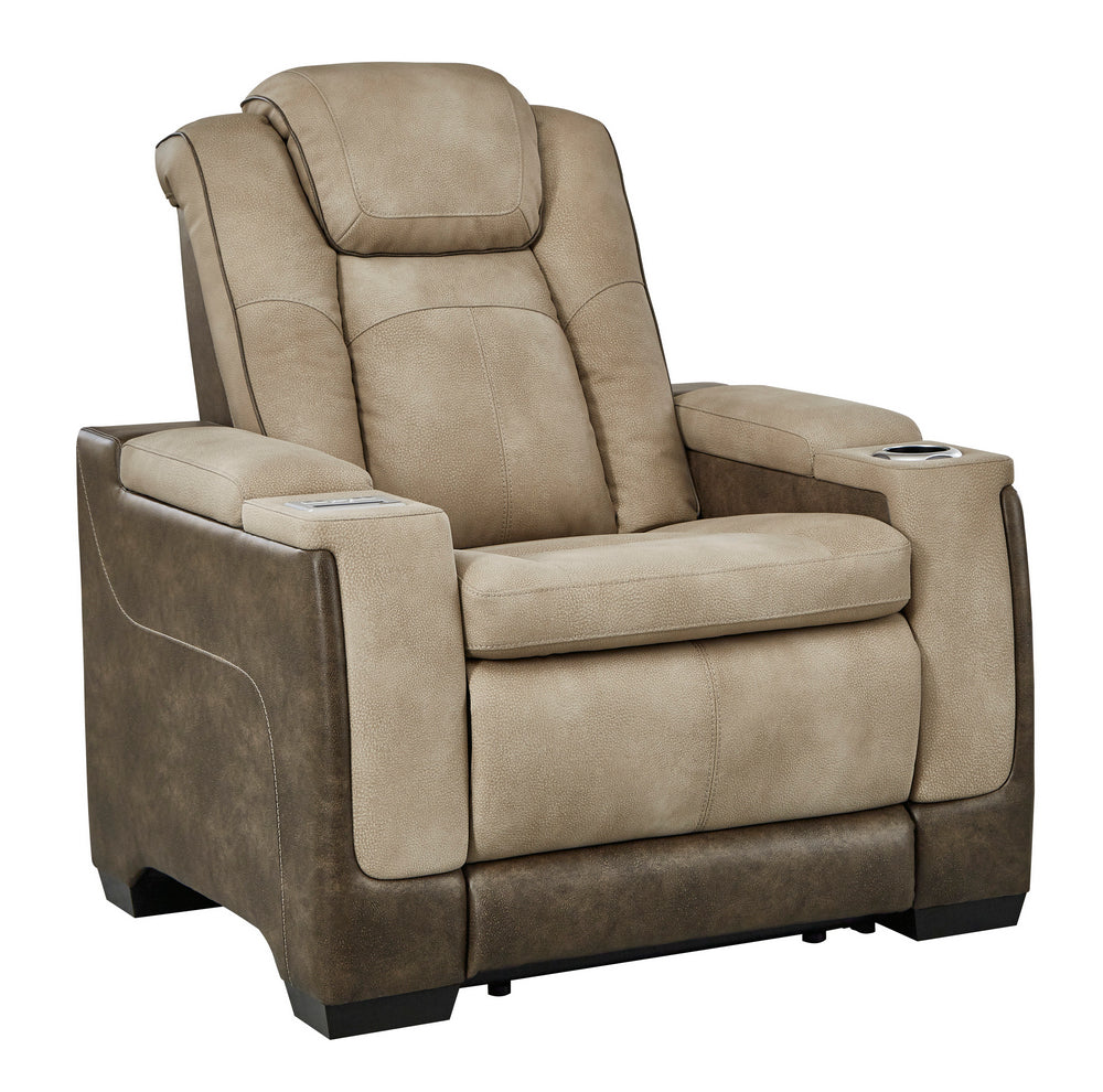 Next-Gen DuraPella Modern Sand Faux Leather Power Recliner