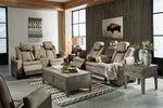 Next-Gen DuraPella Modern Sand Faux Leather Power Recliner Loveseat