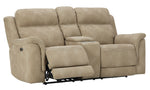 Next-Gen DuraPella Sand Faux Leather Power Recliner Loveseat