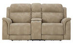 Next-Gen DuraPella Sand Faux Leather Power Recliner Loveseat