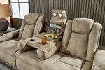 Next-Gen DuraPella Modern Sand Faux Leather Power Recliner Sofa