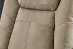 Next-Gen DuraPella Modern Sand Faux Leather Power Recliner Sofa