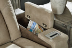 Next-Gen DuraPella Modern Sand Faux Leather Power Recliner Sofa