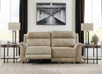 Next-Gen DuraPella Sand Faux Leather 2-Seat Power Recliner Sofa