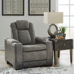 Next-Gen DuraPella Modern Slate Faux Leather Power Recliner