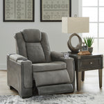 Next-Gen DuraPella Modern Slate Faux Leather Power Recliner