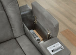 Next-Gen DuraPella Modern Slate Faux Leather Power Recliner Loveseat