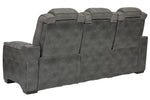 Next-Gen DuraPella Modern Slate Faux Leather Power Recliner Sofa