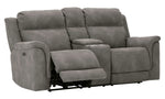 Next-Gen DuraPella Slate Faux Leather Power Recliner Loveseat