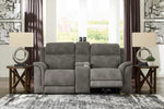 Next-Gen DuraPella Slate Faux Leather Power Recliner Loveseat