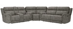 Next-Gen DuraPella Slate Faux Leather Power Recliner Sectional Sofa