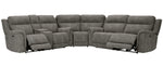 Next-Gen DuraPella Slate Faux Leather Power Recliner Sectional Sofa