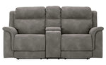 Next-Gen DuraPella Slate Faux Leather Power Recliner Sectional Sofa