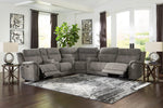 Next-Gen DuraPella Slate Faux Leather Power Recliner Sectional Sofa