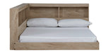 Oliah Natural Tone Wood Full Bookcase Bed